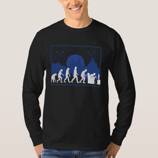 The Evolution Of Gaming, Early Man To Modern Video T-Shirt (Front)