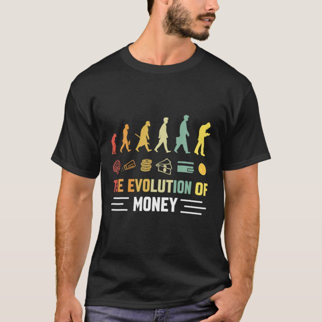The Evolution Of Money Bitcoin Primitive Celery Tr T-Shirt (Front)