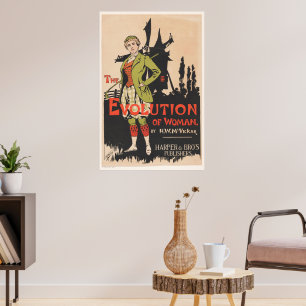 The Evolution of Woman - Vintage Golf Print