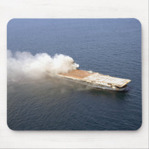 The ex-Oriskany, a decommissioned aircraft carr Mouse Pad