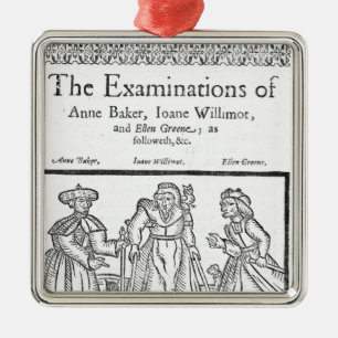 The Examinations of Anne Baker, Joanne Willimot Metal Tree Decoration
