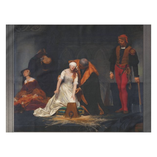 The Execution of Lady Jane Grey by Paul Delaroche Tablecloth (Front (Horizontal))