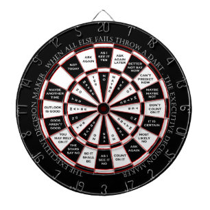 The Executive Decision Maker Magic 8 Ball Style Dartboard