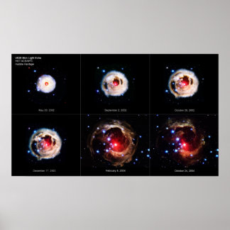 The Expanding Light Echo of Red Supergiant Star  Poster