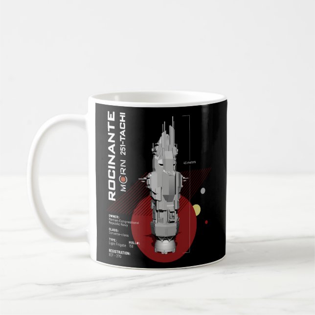 The Expanse Rocinante Ship Coffee Mug (Left)