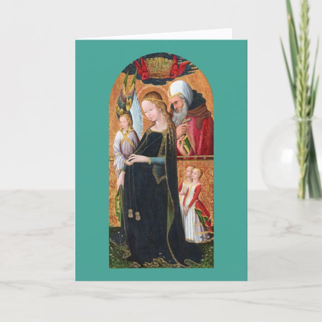 The Expectant Madonna with Saint Joseph Holiday Card (Front)