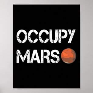 The Explorer Occupy Mars Space Poster
