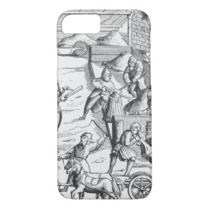 The extraction of metals, after a woodcut in 'Cosm Case-Mate iPhone Case