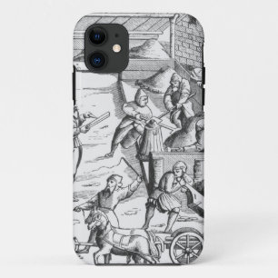 The extraction of metals, after a woodcut in 'Cosm Case-Mate iPhone Case