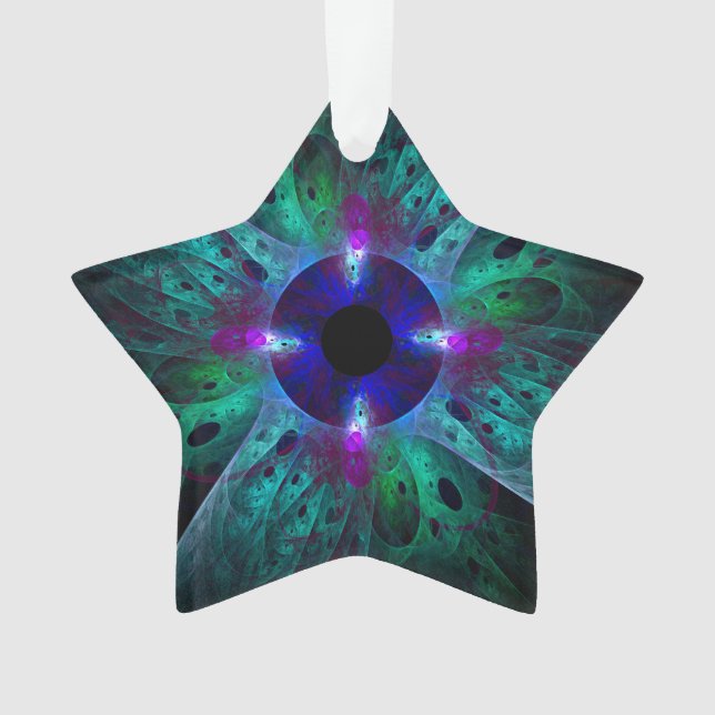 The Eye Abstract Art Acrylic Star Ornament (Front)