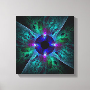 The Eye Abstract Art Black and White Canvas Print
