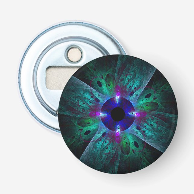 The Eye Abstract Art Button Bottle Opener (Front)