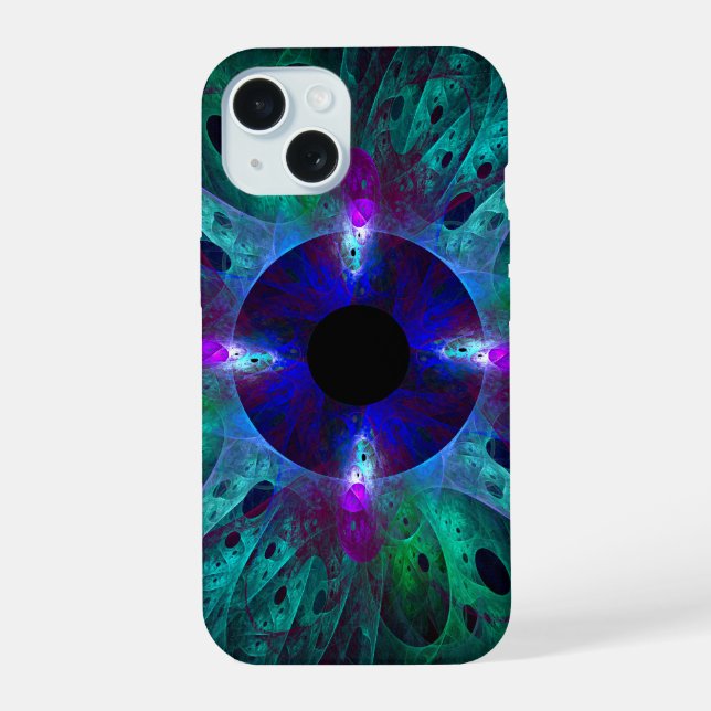 The Eye Abstract Art iPhone 15 Case (Back)