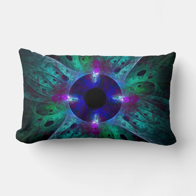 The Eye Abstract Art Lumbar Pillow (Front)