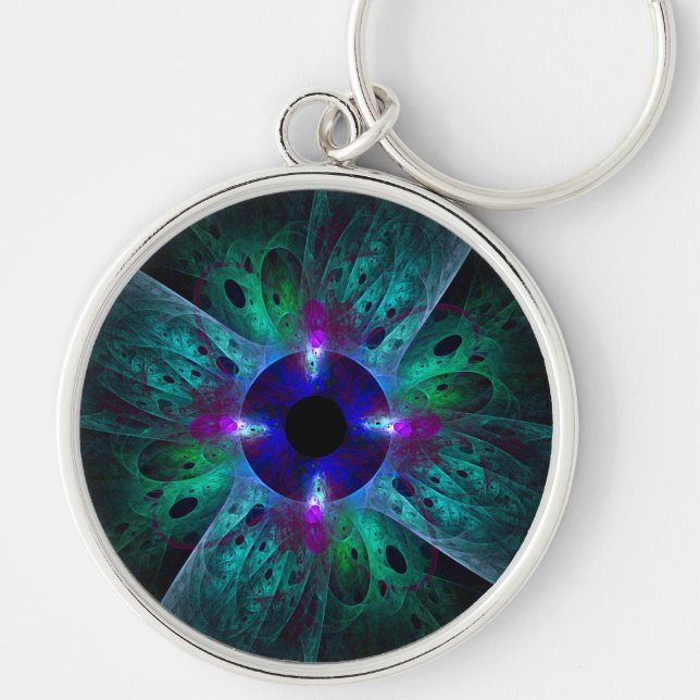 The Eye Abstract Art Small Key Ring (Front)