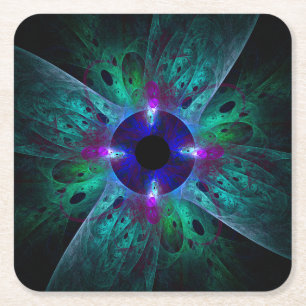 The Eye Abstract Art Square Paper Coaster