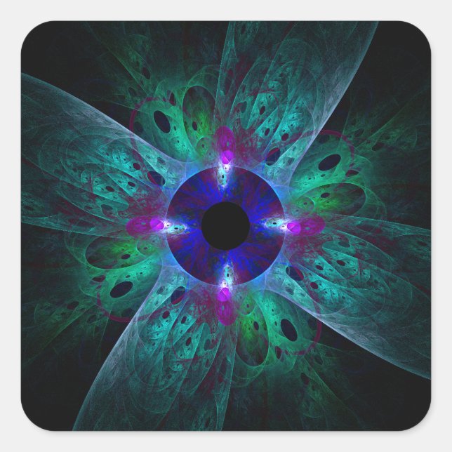 The Eye Abstract Art Square Sticker (Front)