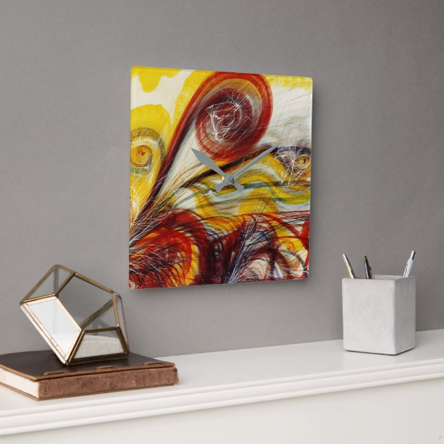 The Eye of God by Georgiana Houghton  Square Wall Clock (Office)