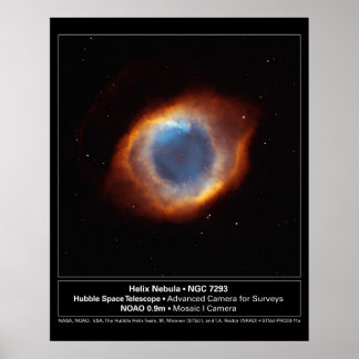 "The Eye of God" Helix Nebula Hubble Telescope Poster