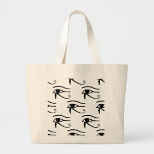 The Eye Of Horus Pattern Large Tote Bag