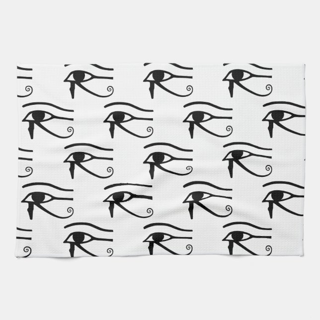 The Eye Of Horus Pattern Tea Towel (Horizontal)
