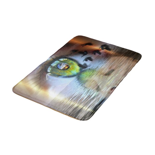 The Eye of the Beholder Bath Mat (Angled)