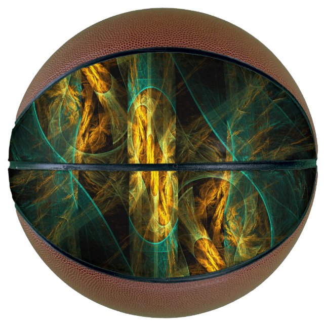 The Eye of the Jungle Abstract Art Basketball (Front)