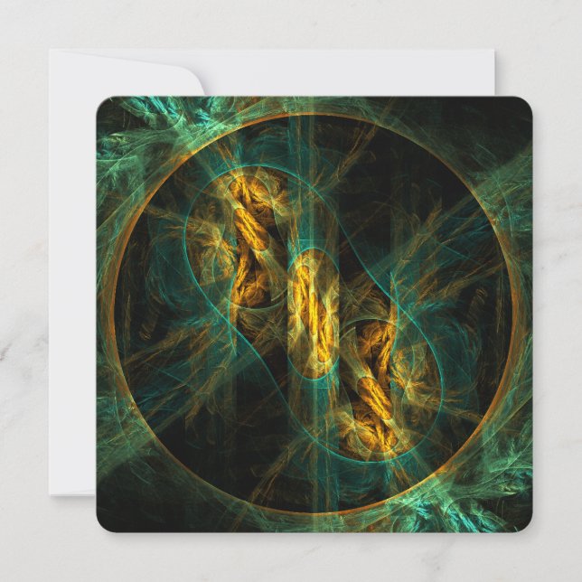 The Eye of the Jungle Abstract Art Invitation (Front)