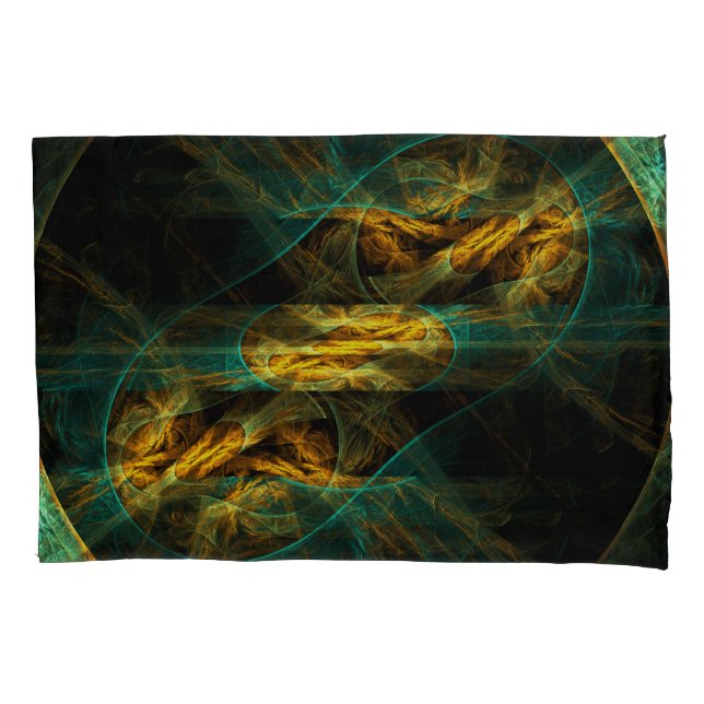 The Eye of the Jungle Abstract Art Pillowcase (Front)
