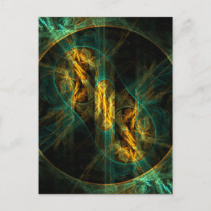 The Eye of the Jungle Abstract Art Postcard