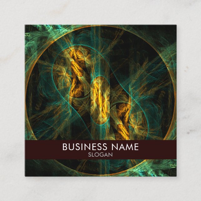 The Eye of the Jungle Abstract Art Professional Square Business Card (Front)