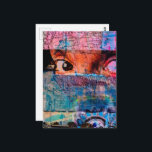 The Eyeballs abstract junk journal Collage AI Postcard<br><div class="desc">A mixed media collage made and photographed by Angelandspot in the year 2026 with vintage images from magazines and textbooks and then ran though an AI art generator which did not change it much except for adding the keys</div>