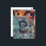 The Eyeballs abstract junk journal Collage Postcard<br><div class="desc">A mixed media collage made and photographed by Angelandspot in the year 2026 with vintage images from magazines and textbooks</div>