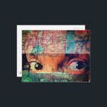 The Eyes Looking junk journal Collage Postcard<br><div class="desc">A mixed media collage made and photographed by Angelandspot in the year 2026 with vintage images from magazines and textbooks</div>