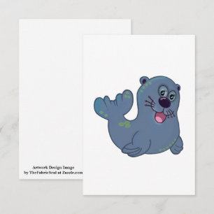 The Fabric Seal At Zazzle Mascot Logo Character Card
