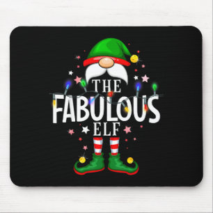 The Fabulous Elf Christmas Family Pajama Party  Mouse Pad