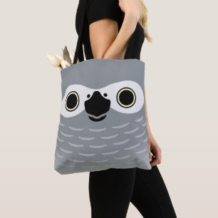The face of a African Grey Parrot Tote Bag