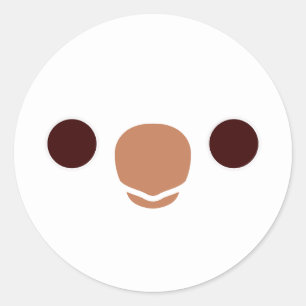 The face of a Albino Monk Parakeet Classic Round Sticker