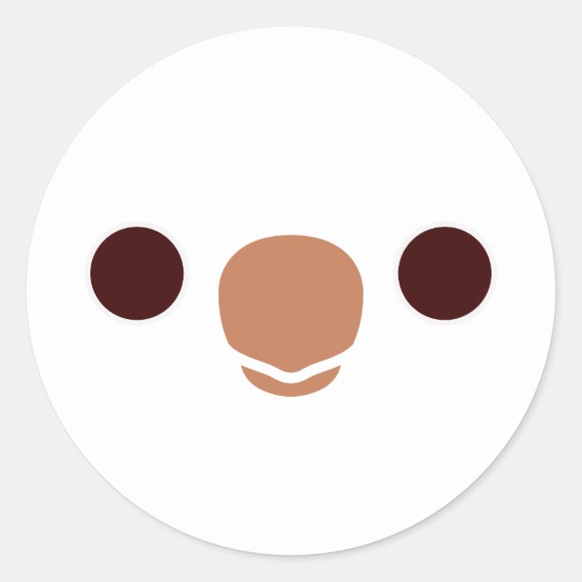 The face of a Albino Monk Parakeet Classic Round Sticker (Front)