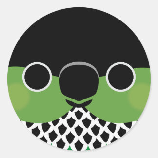 The face of a Black-capped Conure Classic Round Sticker