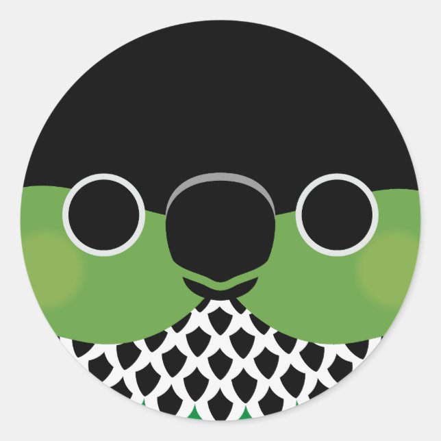 The face of a Black-capped Conure Classic Round Sticker (Front)