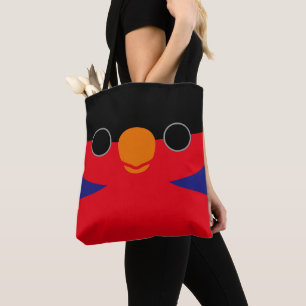 The face of a Black-capped lory Tote Bag