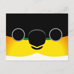 The face of a Black-headed Caique Holiday Postcard