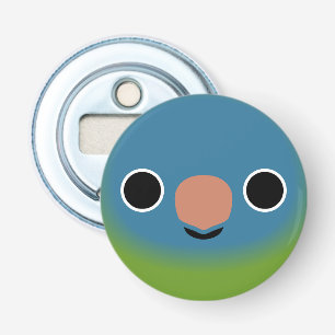 The face of a Blue-crowned parakeet Bottle Opener