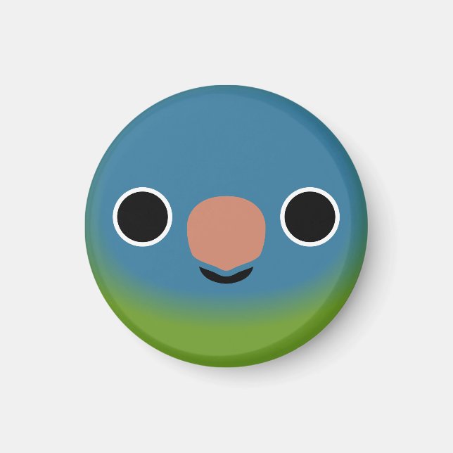 The face of a Blue-crowned parakeet Magnet (Front)