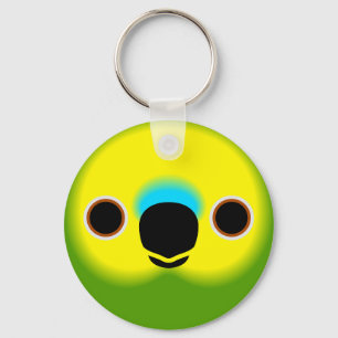 The face of a Blue-fronted amazon Key Ring