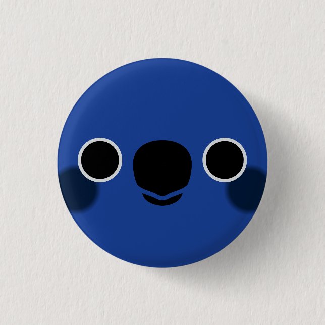 The face of a Blue-headed parrot 3 Cm Round Badge (Front)