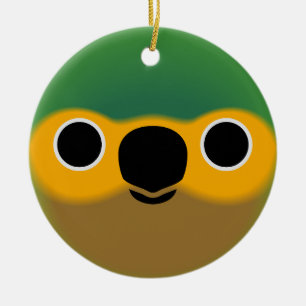 The face of a Brown-throated parakeet Ceramic Tree Decoration