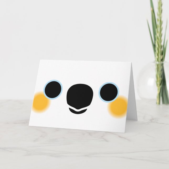 The face of a Citron-crested cockatoo Card (Front)