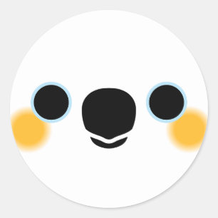 The face of a Citron-crested cockatoo Classic Round Sticker